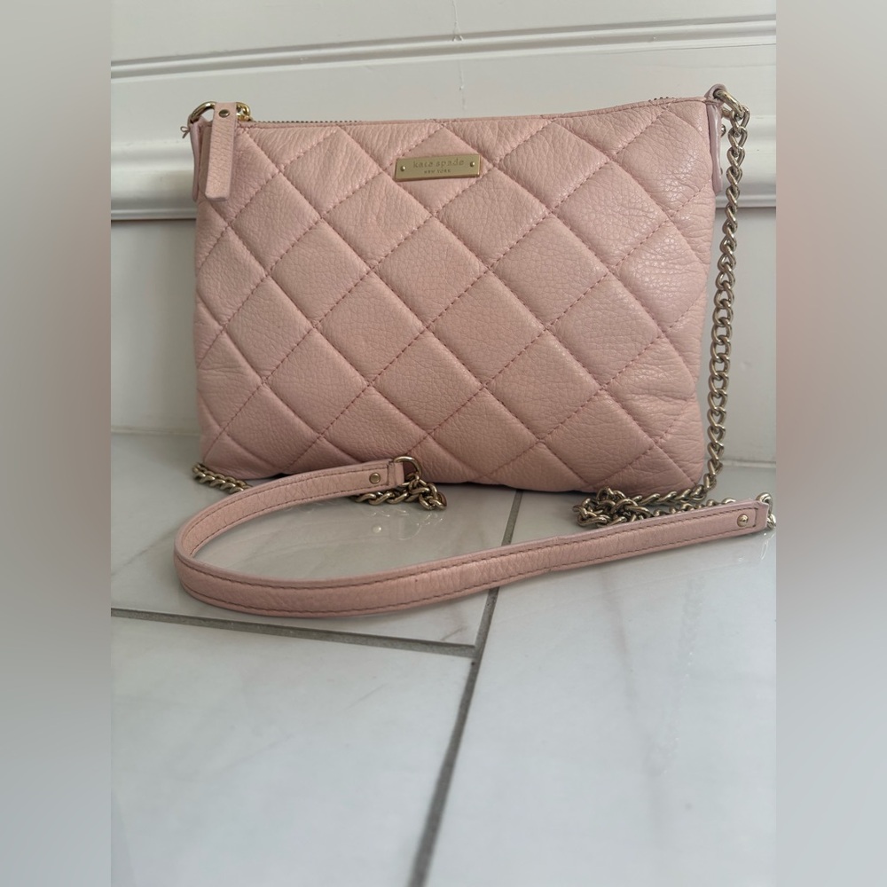 Kate Spade Gold Coast Ginnie Quilted Pink Shoulder Crossbody